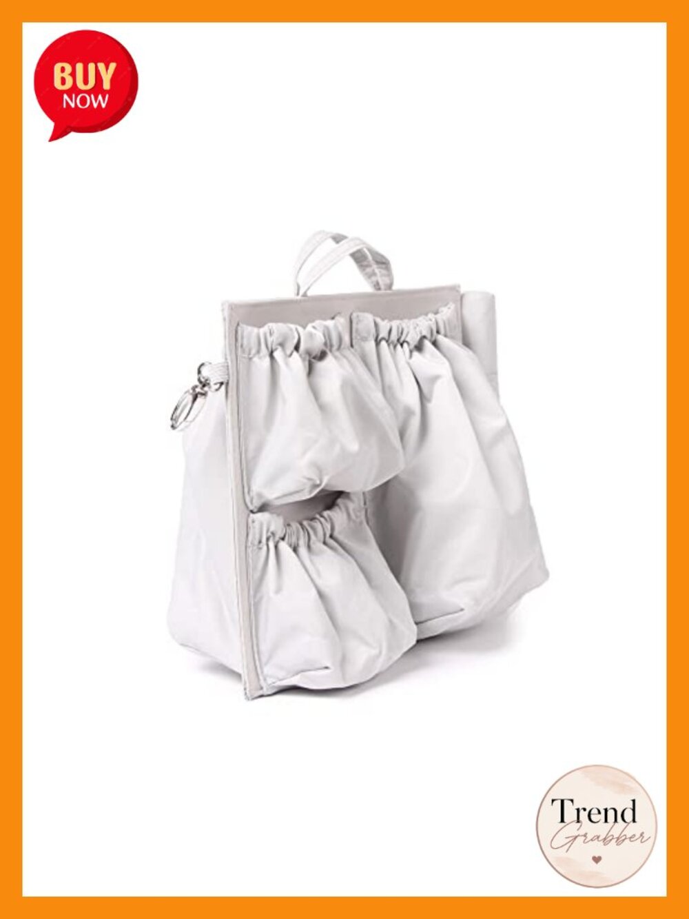 Mini Tote Organizer 6 Pockets Handbag Insert Diaper Bag Nylon